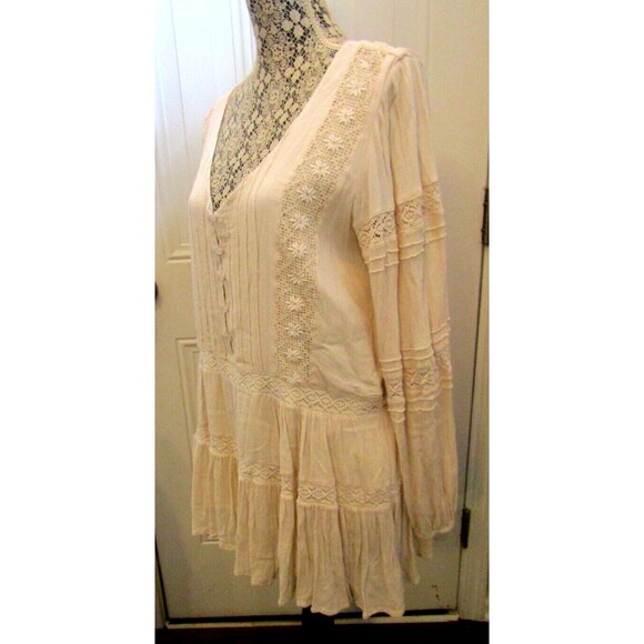 The Impeccable Pig Jenny Mini Dress Laced Boho Hippie Size L - Picture 4 of 8